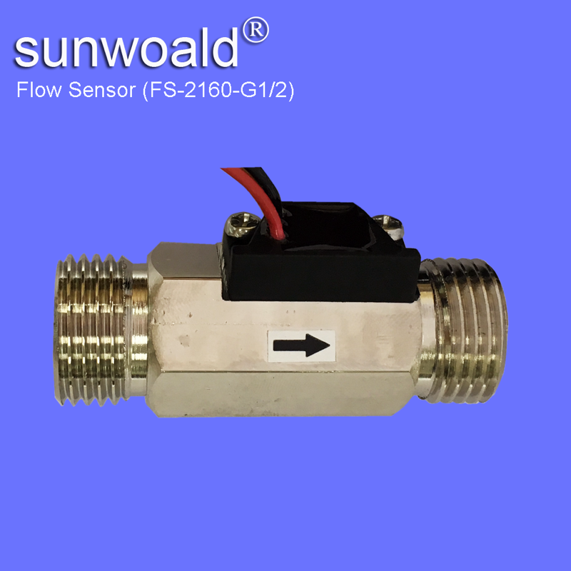 G1/2" brass flow sensor with temp. sensor FS-2160-G1/2