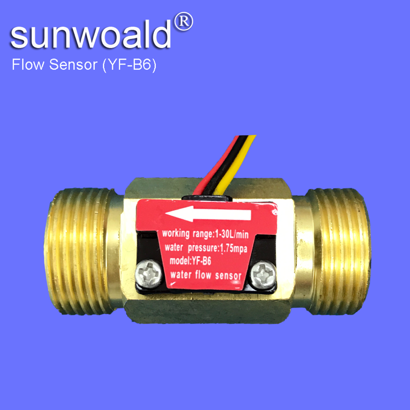 G3/4" long threading brass flow sensor YF-B6